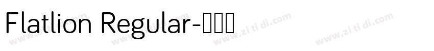 Flatlion Regular字体转换